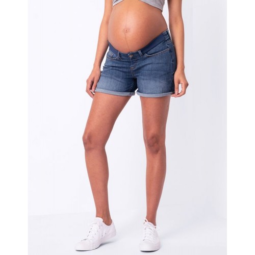 Short de grossesse en jean - Bleu