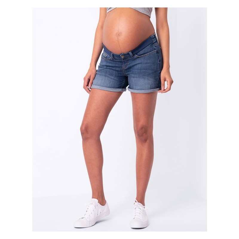 Short de grossesse en jean - Bleu