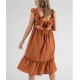 Robe de grossesse et d’allaitement Melody caramel