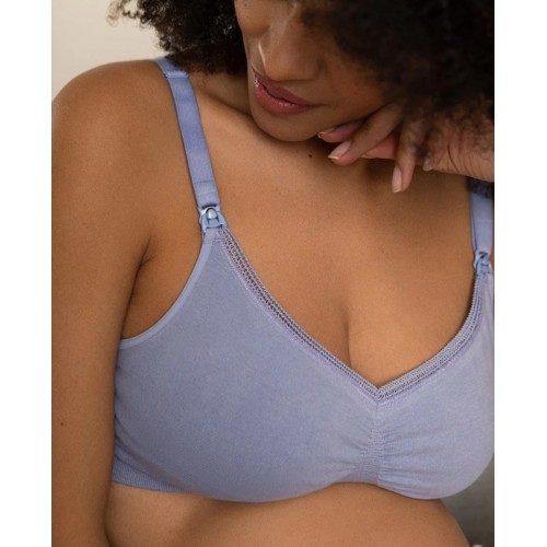 BRASSIERE DE GROSSESSE ET D'ALLAITEMENT ORGANIC BLEUET