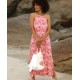 ROBE LONGUE D'ALLAITEMENT ET DE GROSSESSE SOLEIL CORAIL