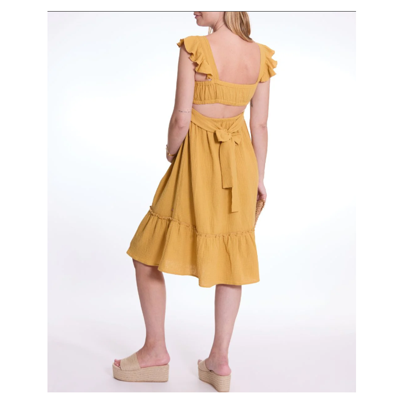 Robe de grossesse et d'allaitement Melody couleur cumin