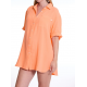 Chemise de nuit de maternité couleur abricot