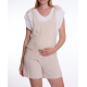 Salopette short de maternité Eloise coloris naturel