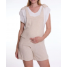 Salopette short de maternité Eloise coloris naturel