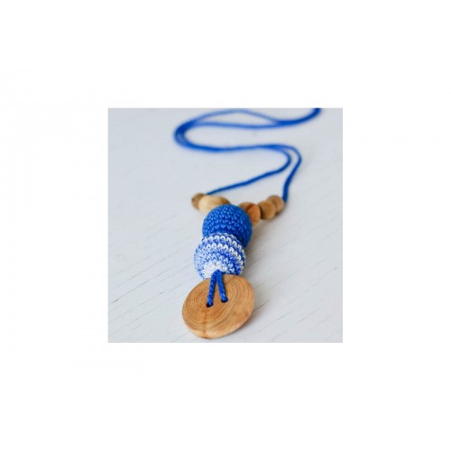 Collier de portage et d'allaitement rayé bleu Kangaroocare