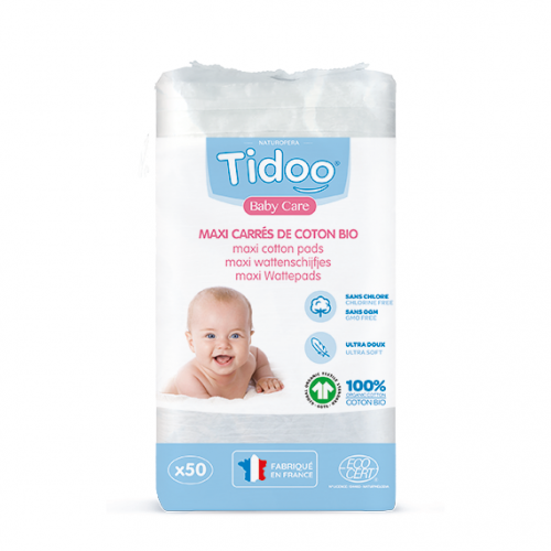 Maxi carrés de coton bio ultra-doux X50