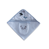 Cape de bain et gant assorti Panda Bleu